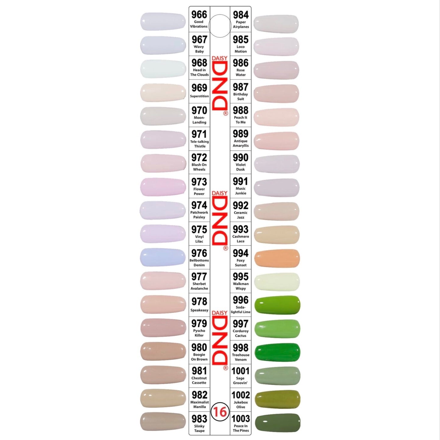 DND Gel Polish Color RETRO EARTH-SCAPE- from 966 to 1003