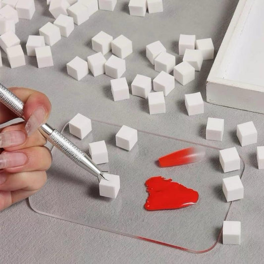 Set 100pcs sponge and Grabbing pen for Ombre gel blend Nail Art tool