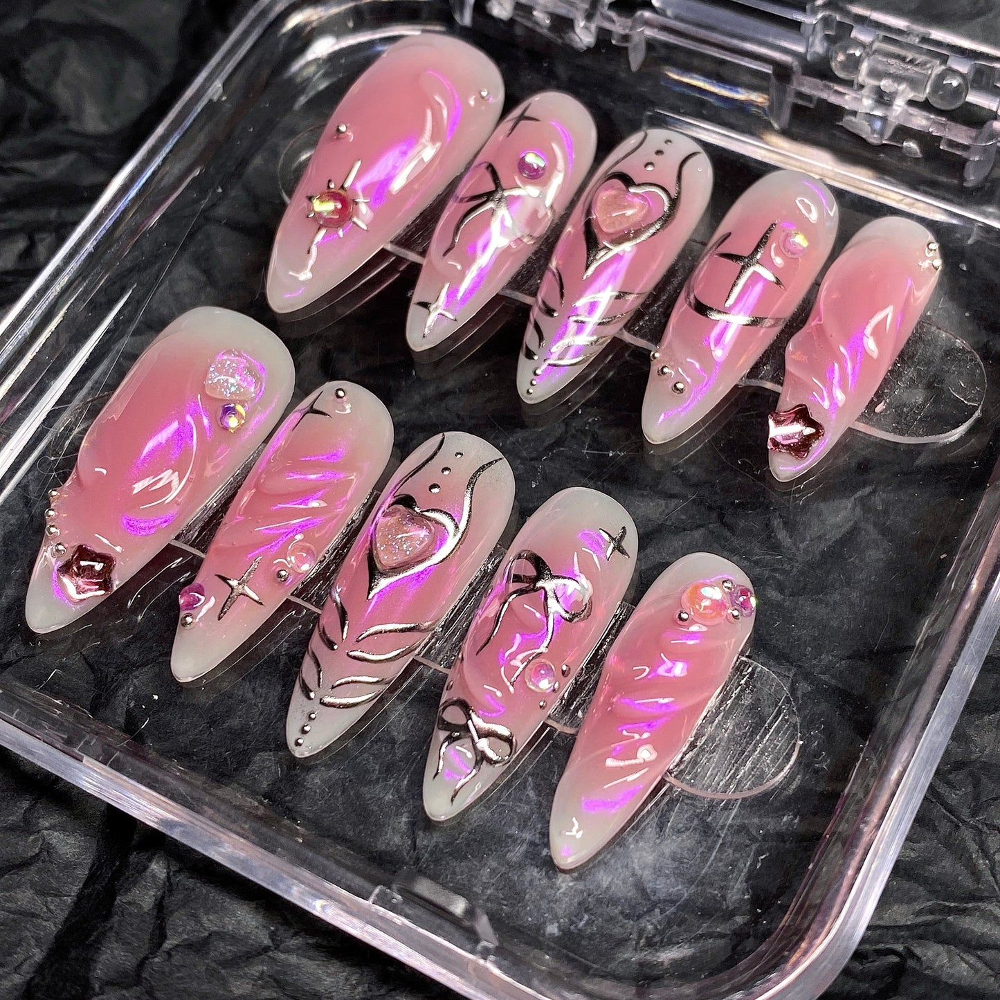 Pink Fantasy custom Press on