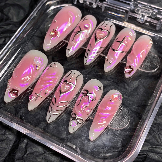 Pink Fantasy custom Press on