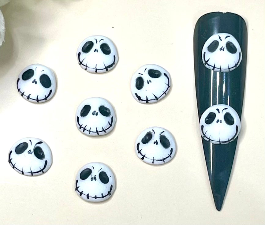 3D Handmade Acrylic Halloween Jack Glow in the dark Charms 4pcs