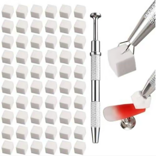 Set 100pcs sponge and grabbing pen for ombre gel blend effect