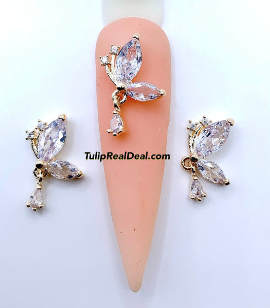 Zircon Bling Fancy charms 4pcs