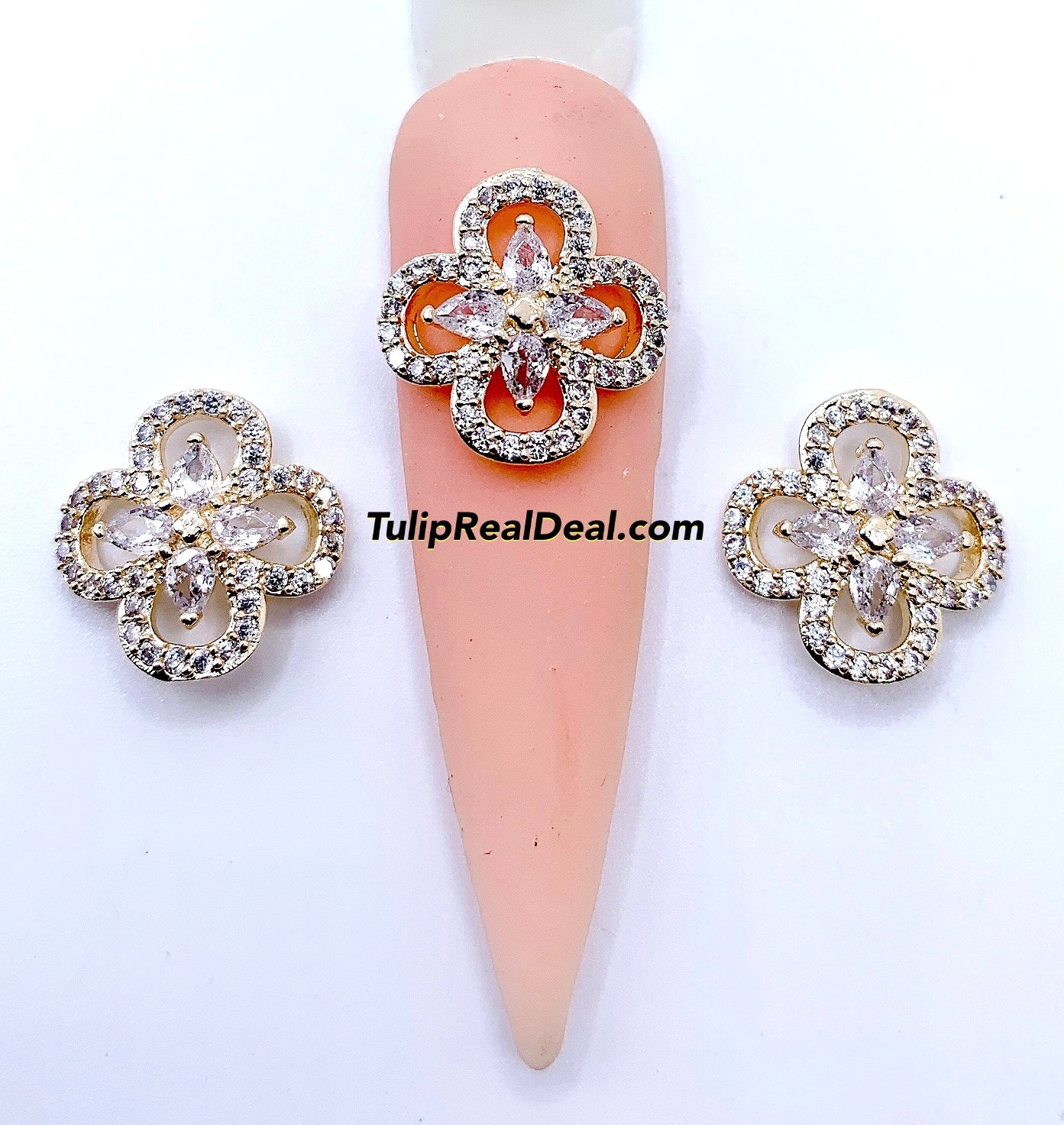 Zircon Bling Fancy charms 4pcs