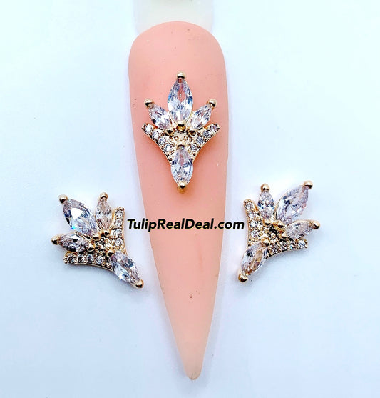 Zircon Bling Fancy charms 4pcs