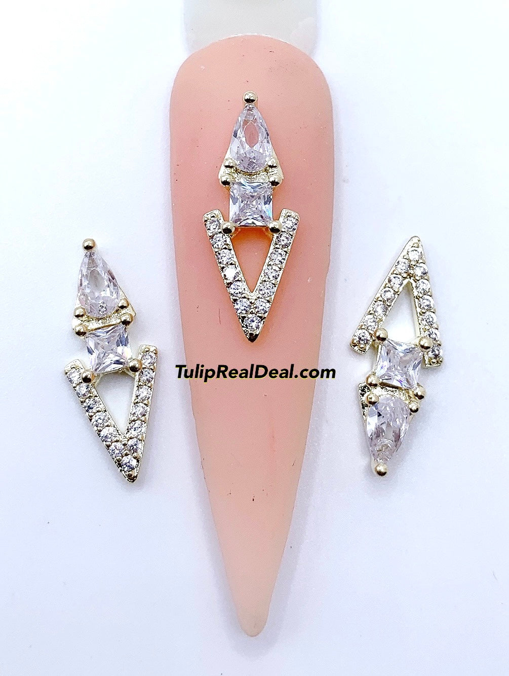 Zircon Bling Fancy charms 4pcs