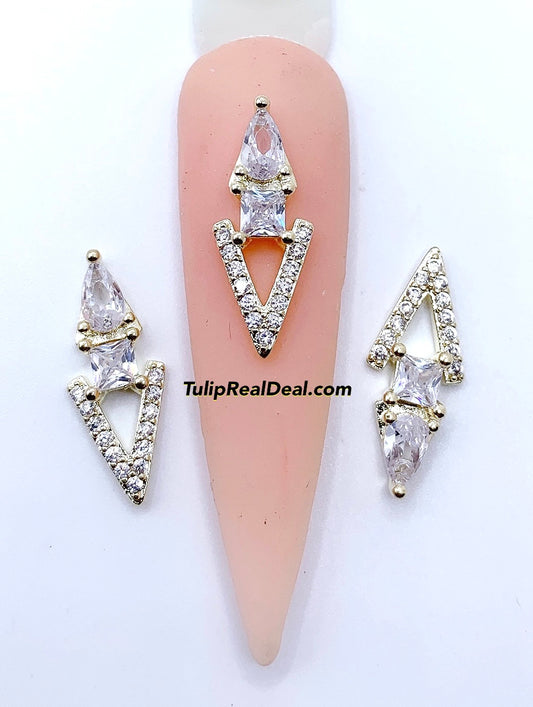 Zircon Bling Fancy charms 4pcs