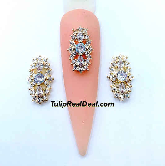 Zircon Bling Fancy charms 4pcs