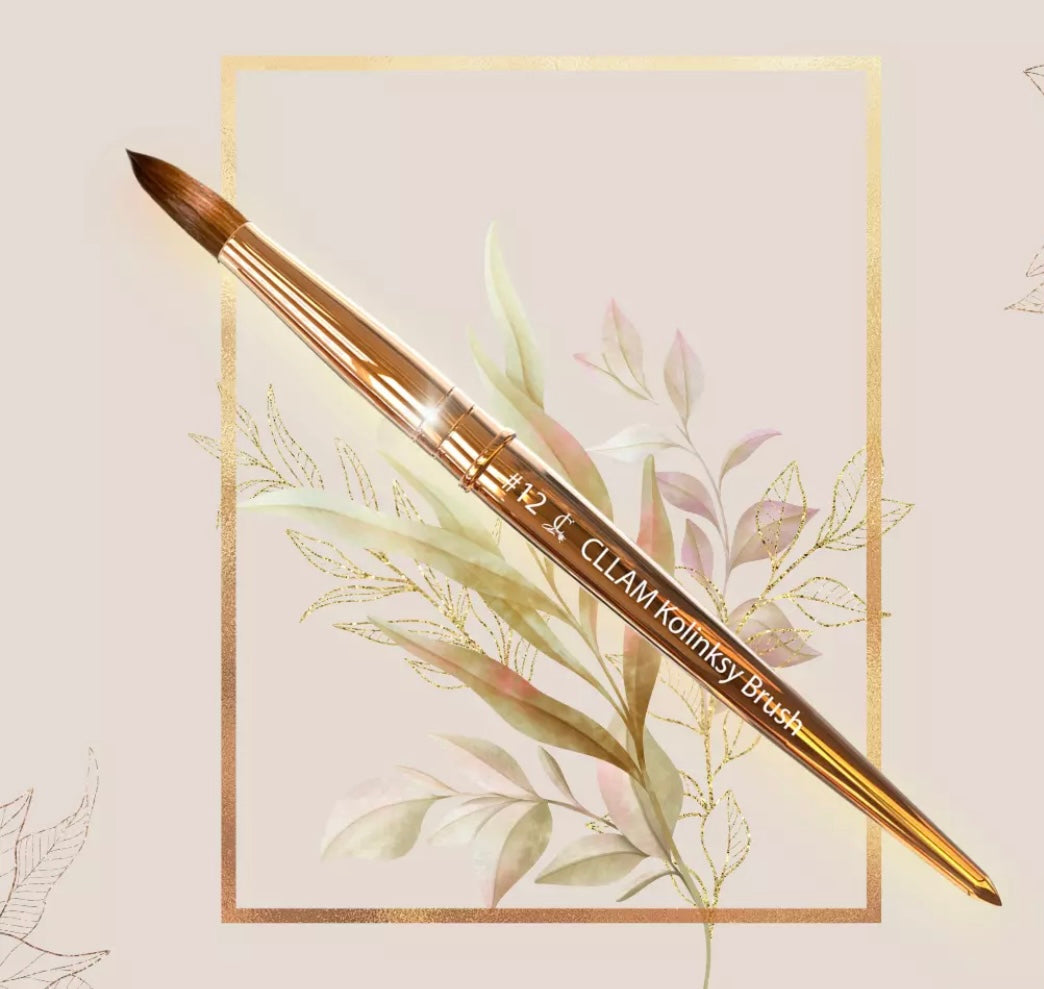 CLLAM Acrylic Brush 100% Kolinsky *Crimped Option available*