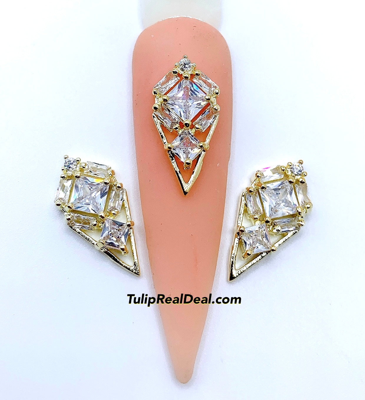 Zircon Bling Fancy charms 4pcs