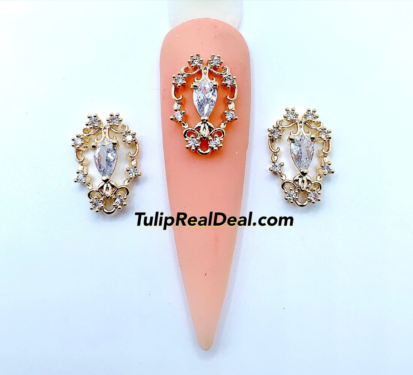 Zircon Bling Fancy charms 4pcs