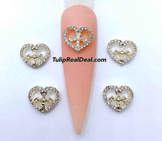 Zircon Bling Fancy charms 4pcs