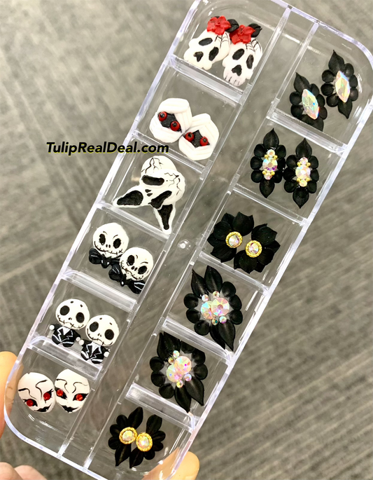 Handmade 3D Acrylic Halloween/ Flowers Set 24pcs
