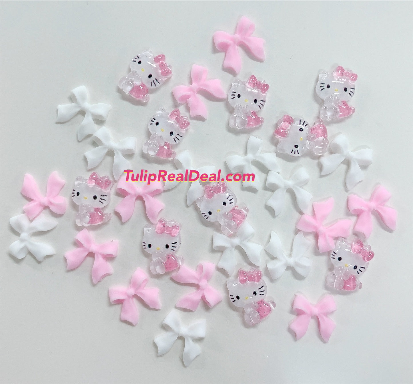 3D Cat Cartoon Charms Bows