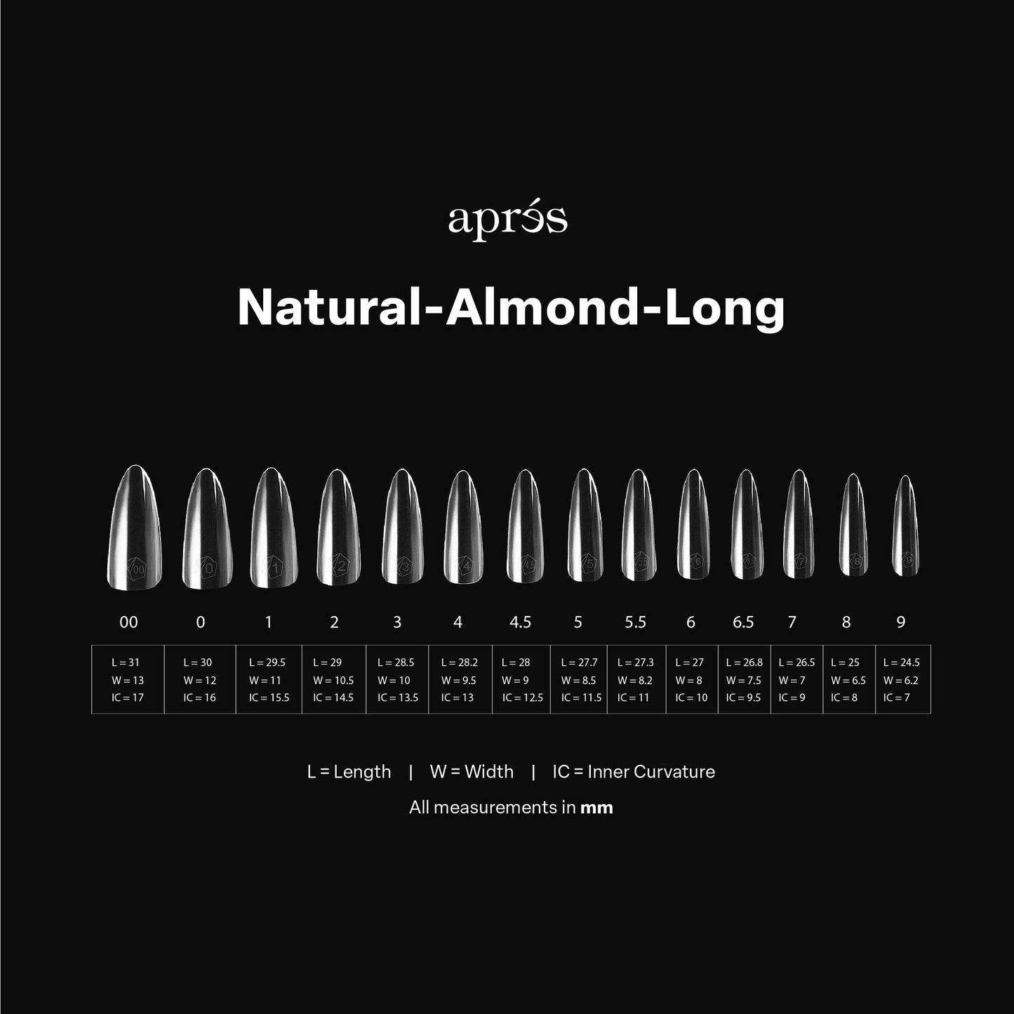 GEL-X NATURAL ALMOND LONG BOX OF TIPS - PRO (600PCS)