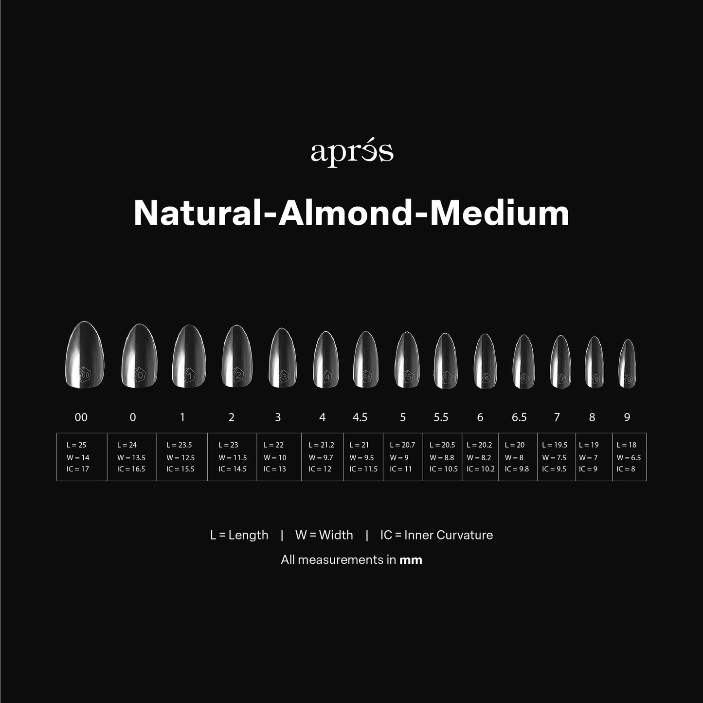 GEL-X NATURAL ALMOND MEDIUM BOX OF TIPS - PRO (600PCS)