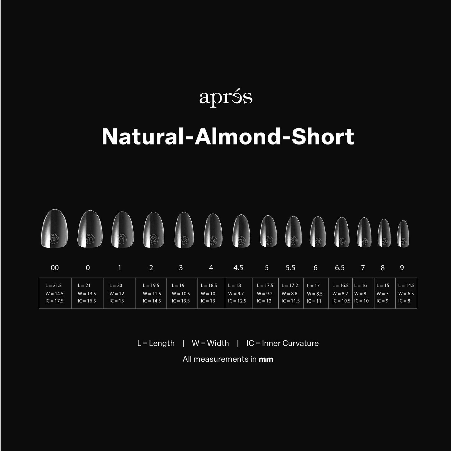 GEL-X NATURAL ALMOND SHORT BOX OF TIPS - PRO (600PCS)
