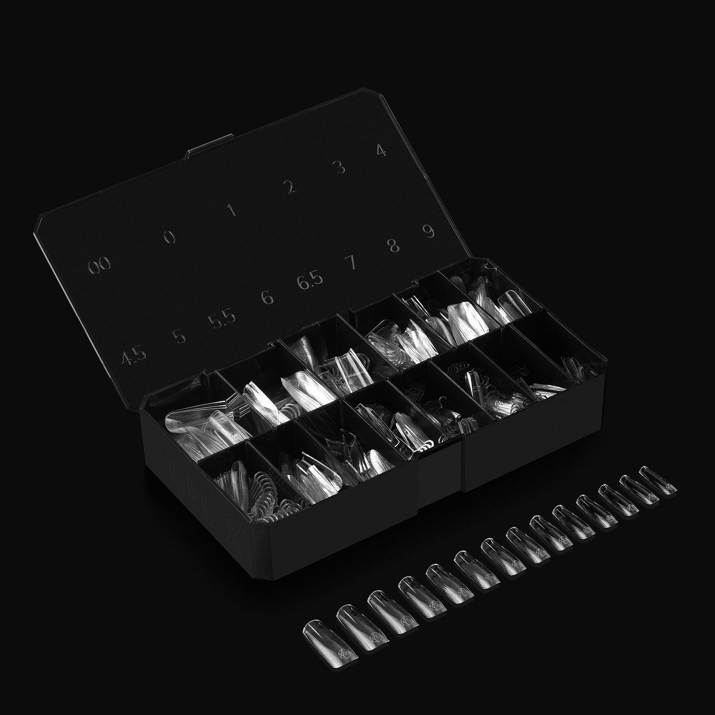 GEL-X NATURAL SQUARE LONG BOX OF TIPS - PRO (600PCS)