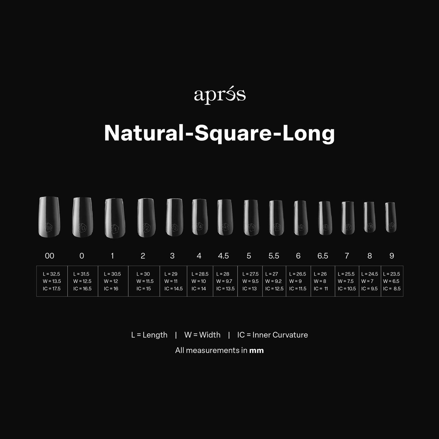 GEL-X NATURAL SQUARE LONG BOX OF TIPS - PRO (600PCS)