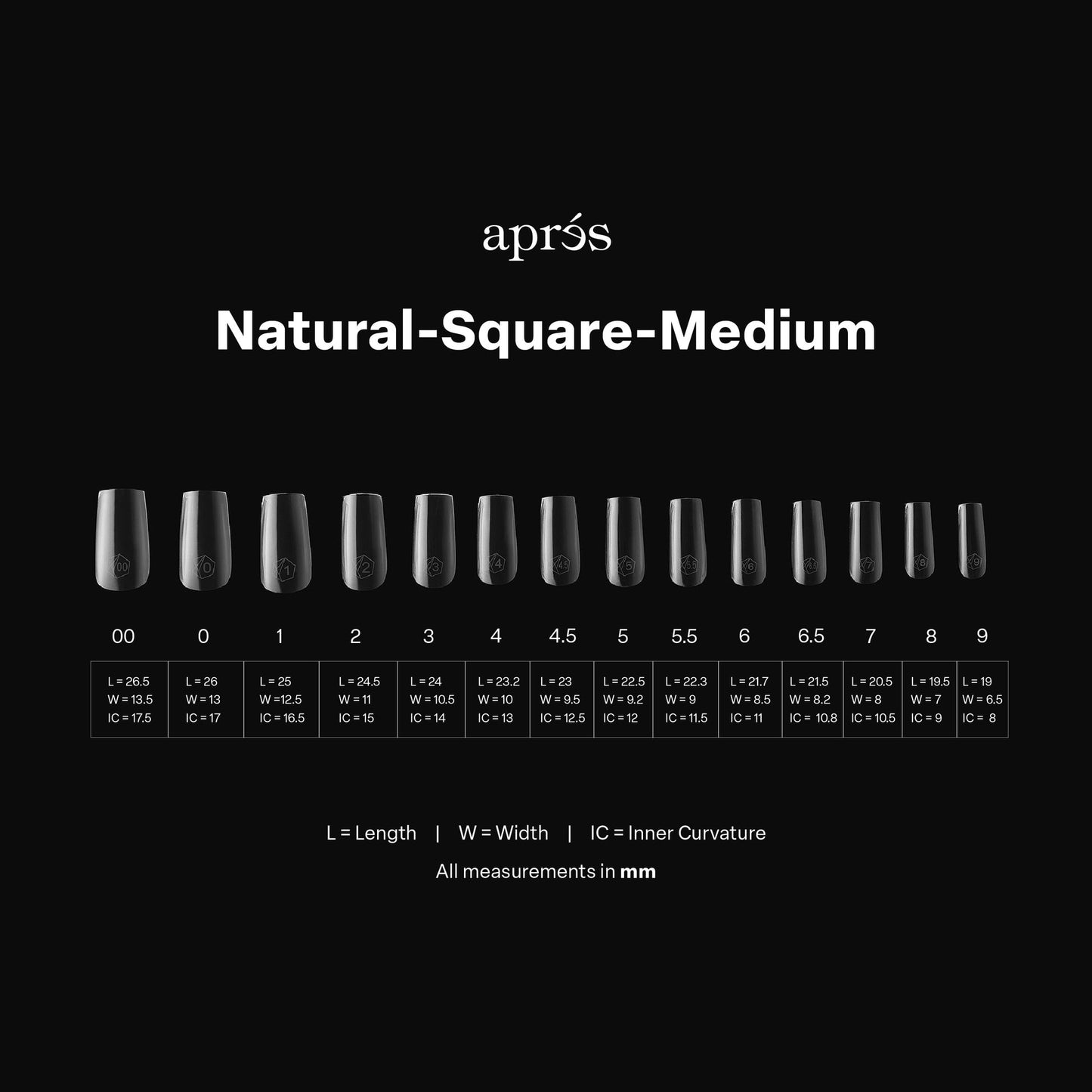 GEL-X NATURAL SQUARE MEDIUM BOX OF TIPS - PRO (600PCS)