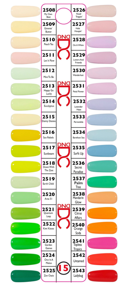 DND DC Gel Polish Color FREE SPIRIT- from 2508 to 2543
