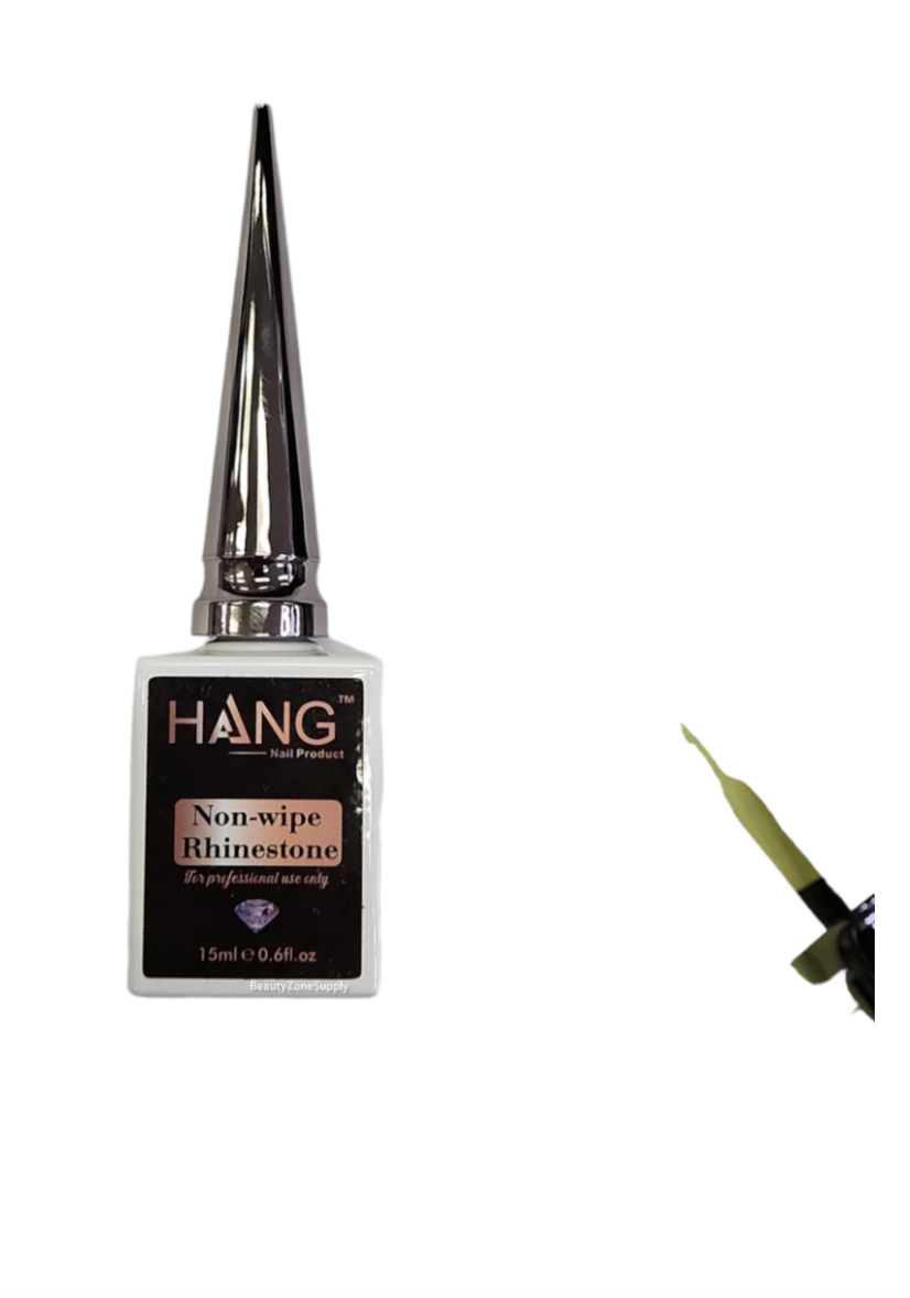 Hang Gel x Rhinestone Glue No- Wipe 15ml /0.5 oz Bottle w/ thin brush