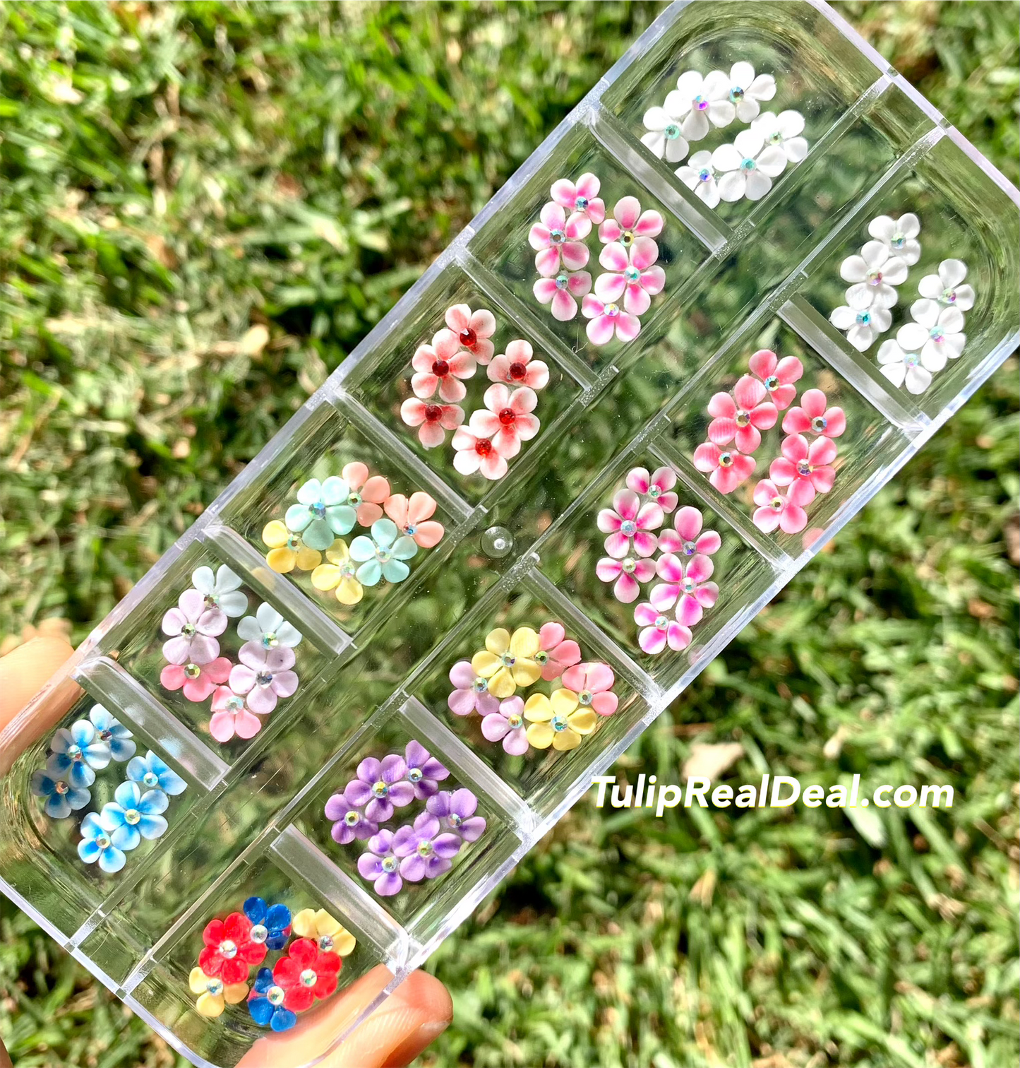 Handmade 3D Acrylic TRIO Flowers Set 24pcs