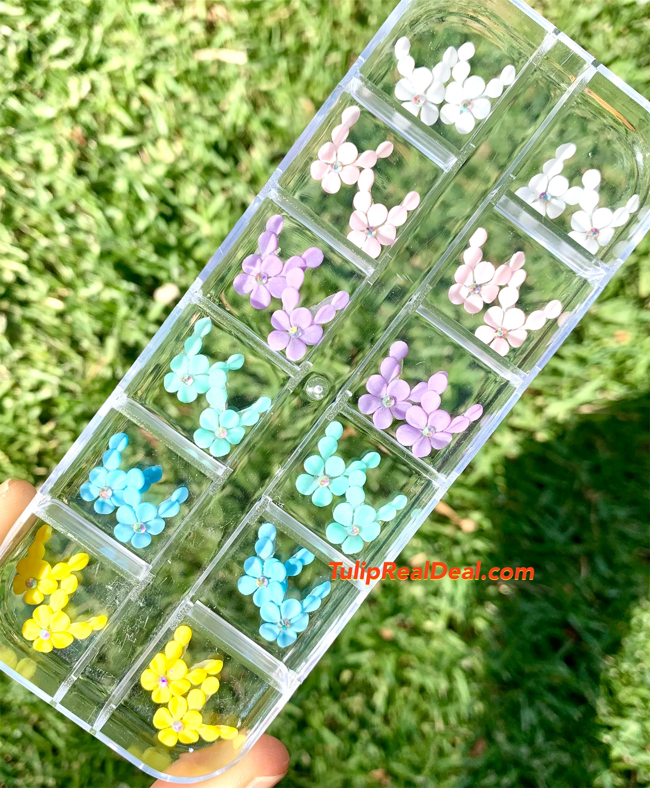 Handmade 3D Acrylic Flowers Set 24pcs