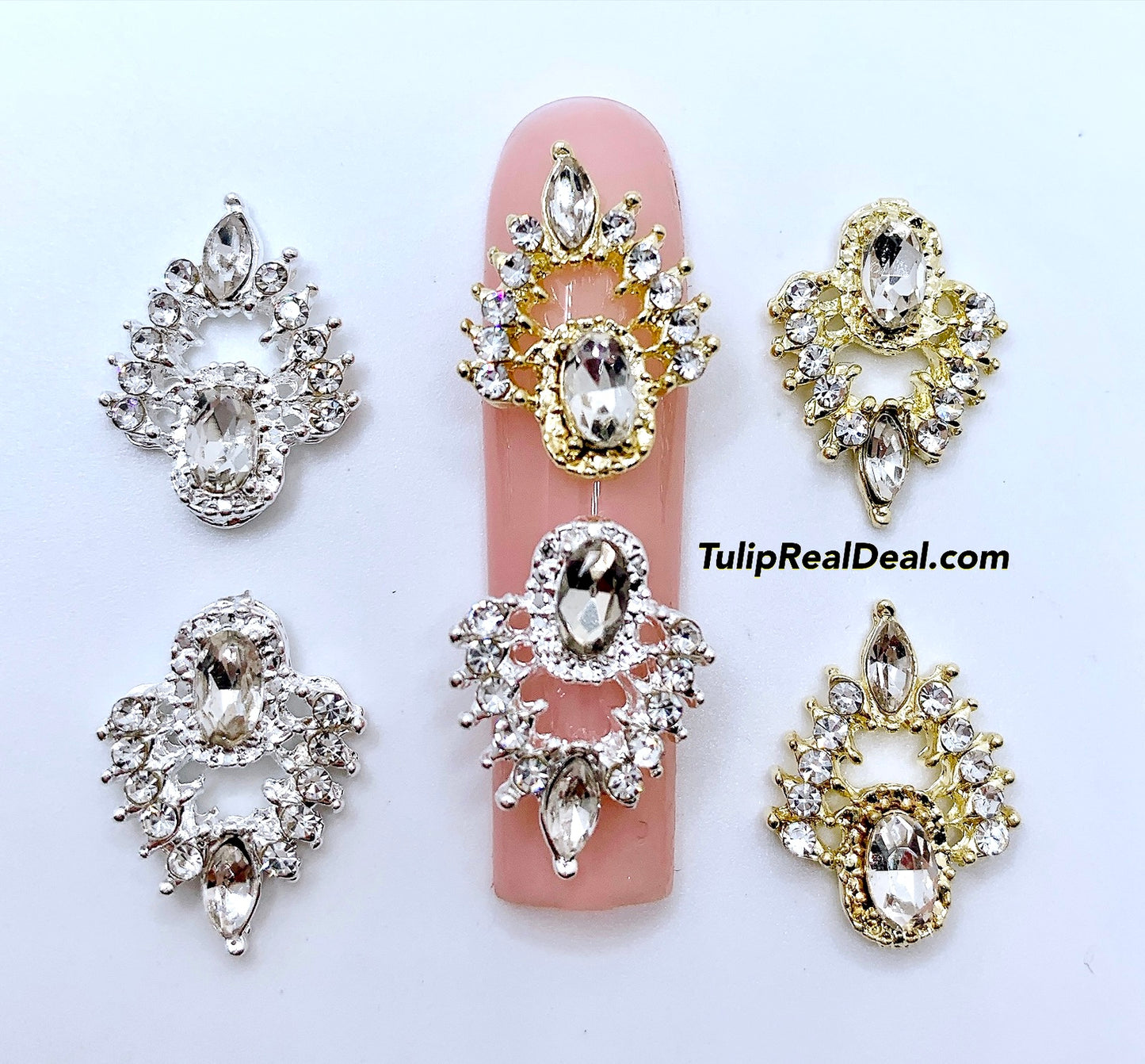 3D Luxury Bling Nail Charms 4pcs