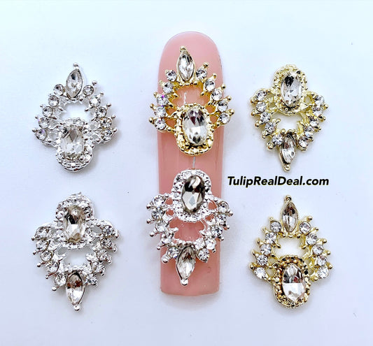 3D Luxury Bling Nail Charms 4pcs
