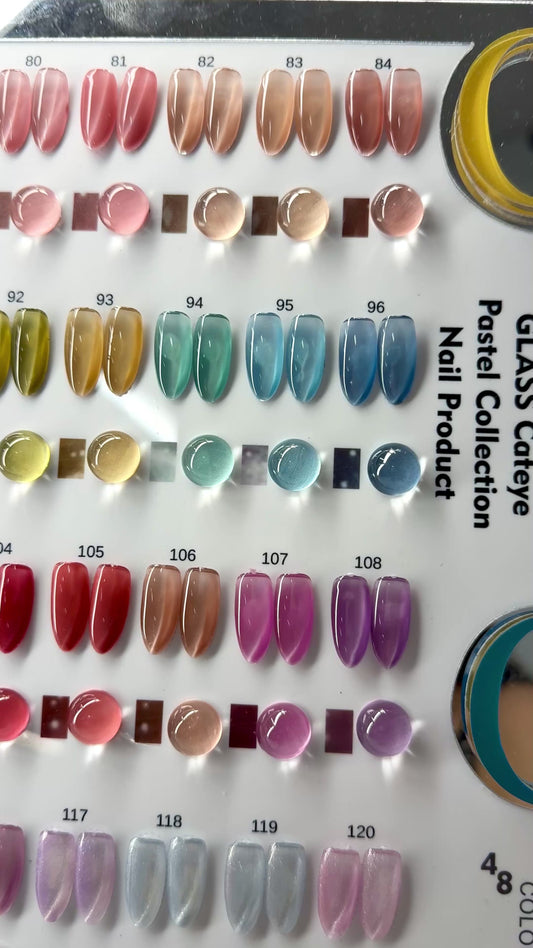 OTKA GLASS Pastel Cat Eye Gel Polish set 48 colors part 3