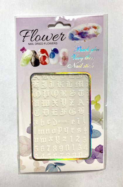 Sticker English Letter White