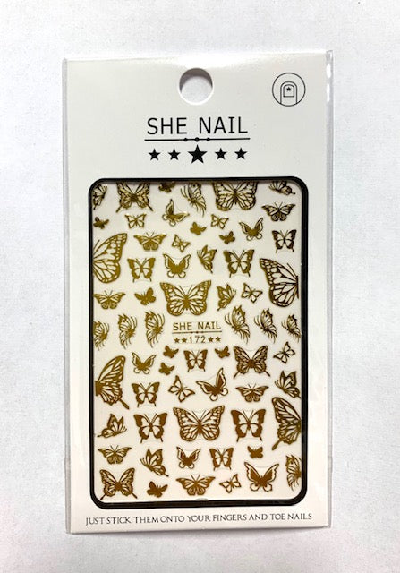 Sticker Butterfly Gold 3