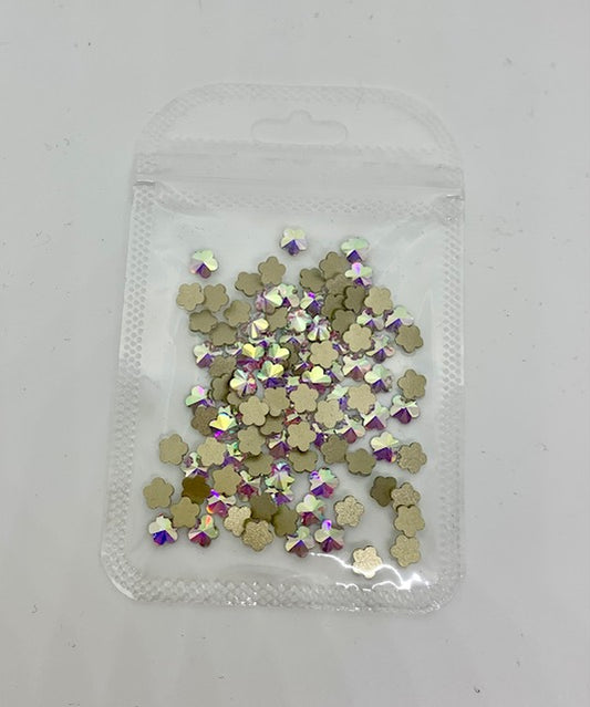 Crystal Flatback Pack - Crystal AB Flower