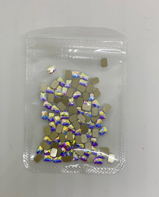 Crystal Flatback Pack - Crystal AB Octagon