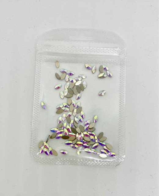 Crystal Flatback Pack - Crystal AB Marquise 3*6