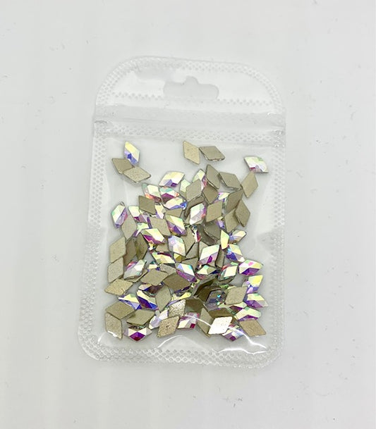 Crystal Flatback Pack - Crystal AB Rhombus Large