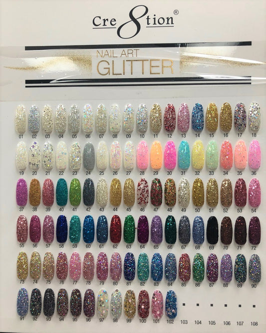 Cre8tion Glitter Collection 62 to 102