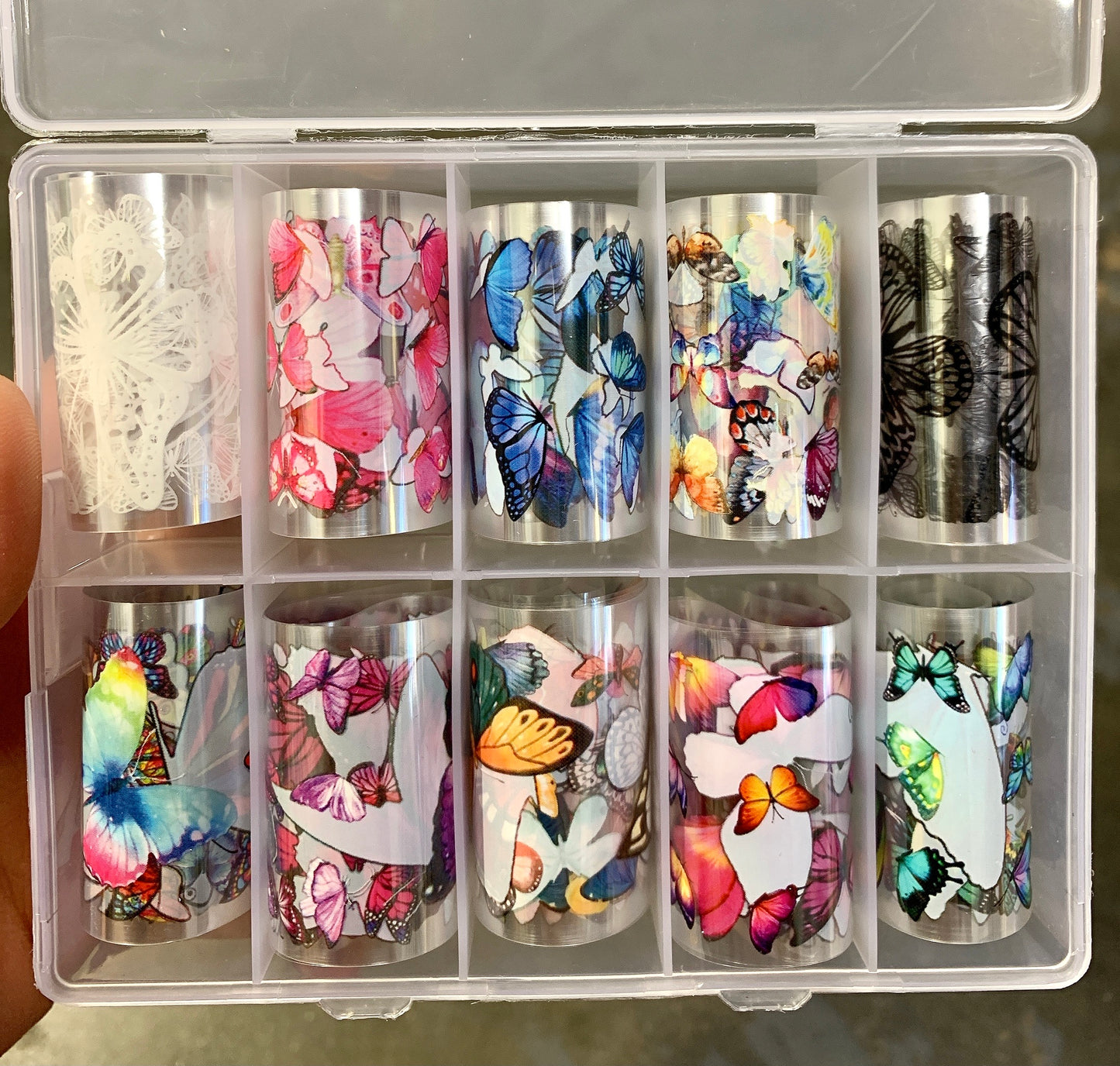 Foil Transfer Colorful Butterflies