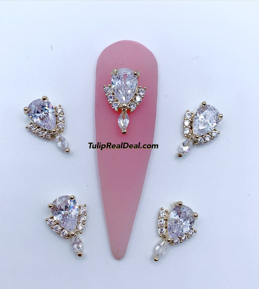 Zircon Bling charms 5pcs