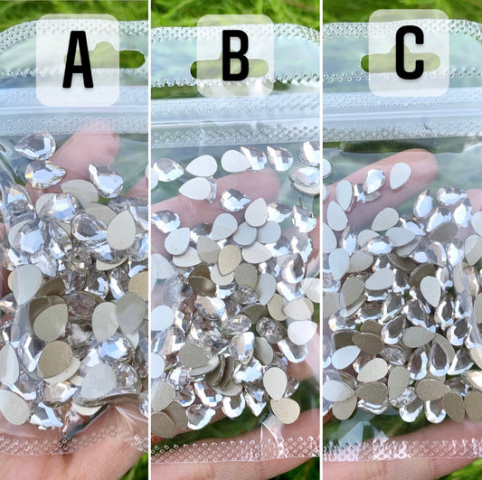 Clear Rhinestone Pear Rhinestones