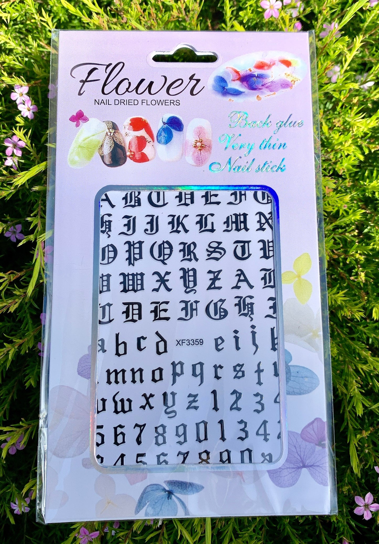 Sticker English Letter Black