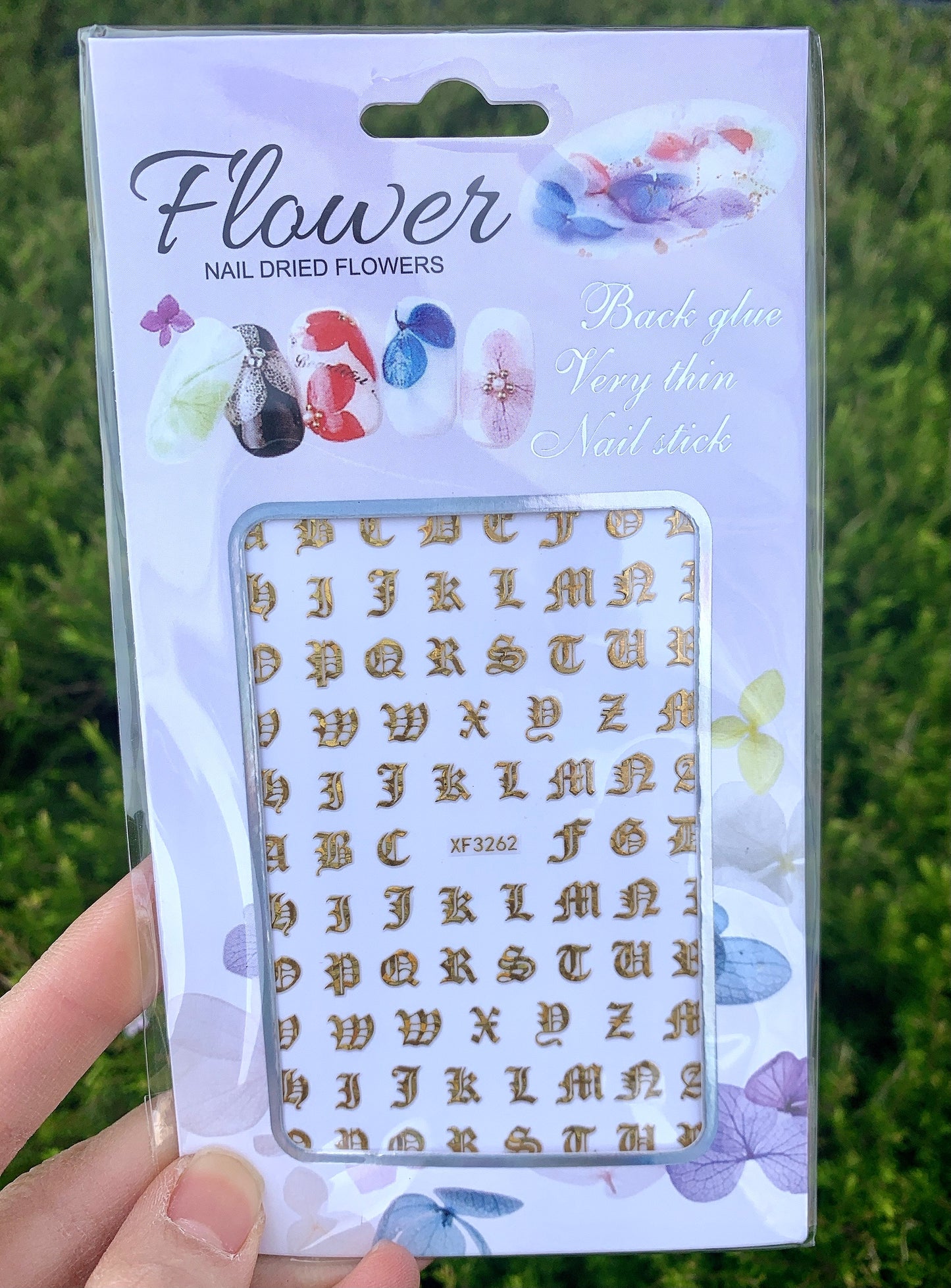 Sticker English Letter Small Gold