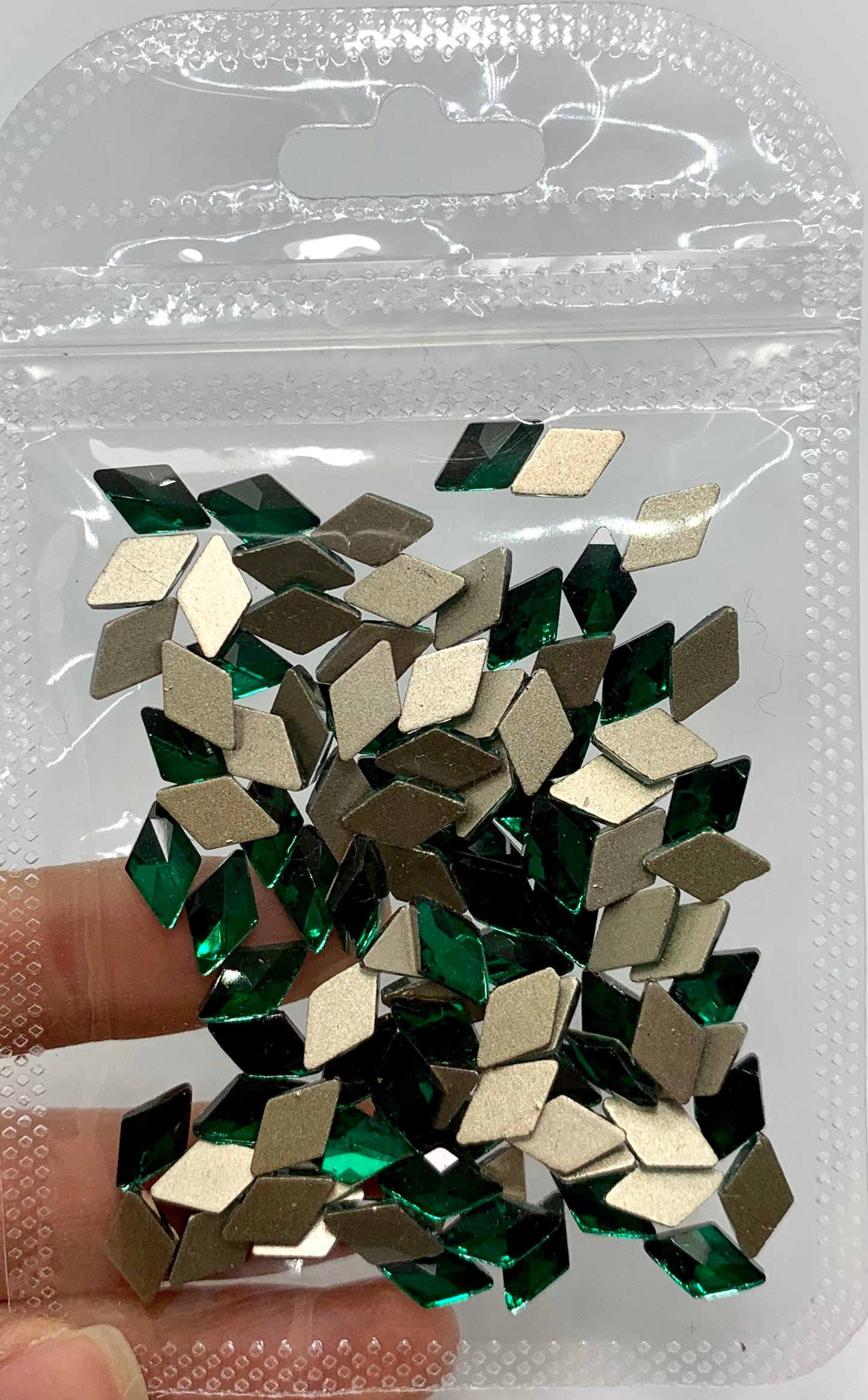 Emerald Rhinestone Rhombus Large