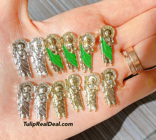 San Judas 3D Bling nail charms