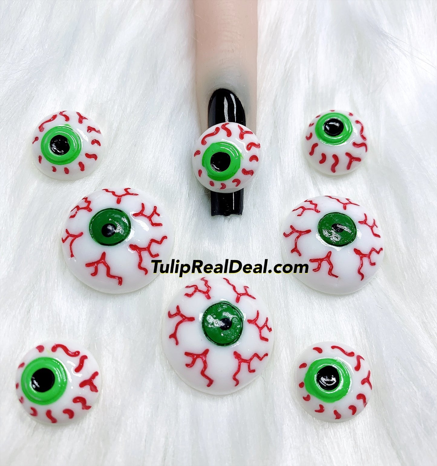 3D Halloween Eyes Charms 4pcs