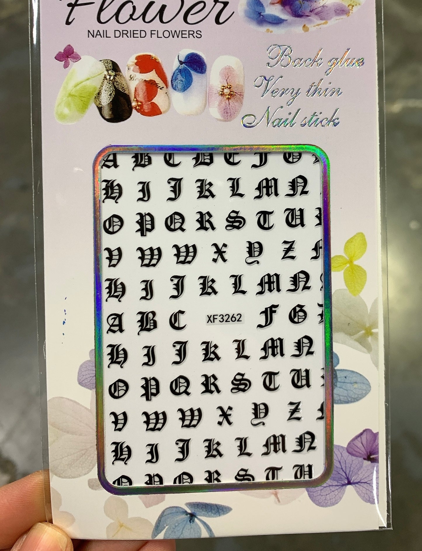 Sticker English Letter Small Black