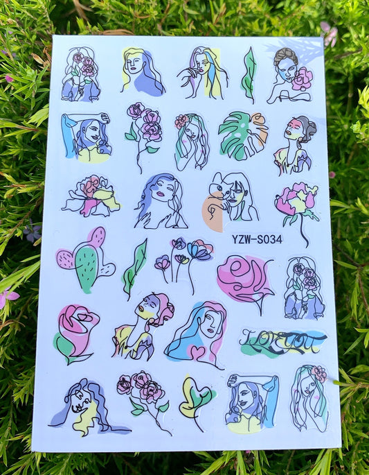 Sticker Abstract Ladies