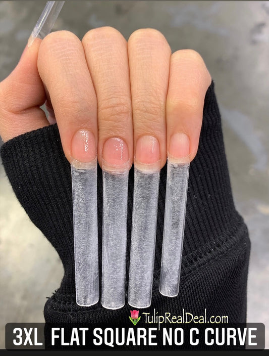 3XL FLATTENED SQUARE Non C- curve Tips