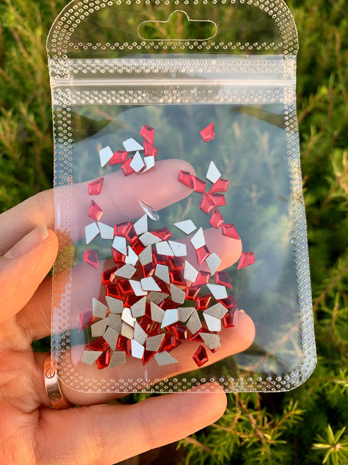 RED Rhinestone Rhombus/ Kite Rhinestones